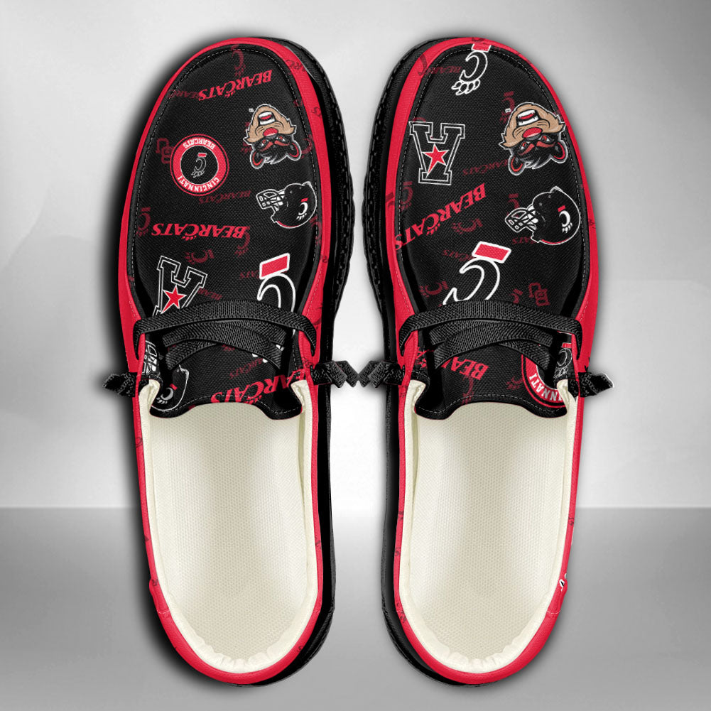 NCAA Cincinnati Bearcats Custom Name Hey Dude Shoes 01 M7