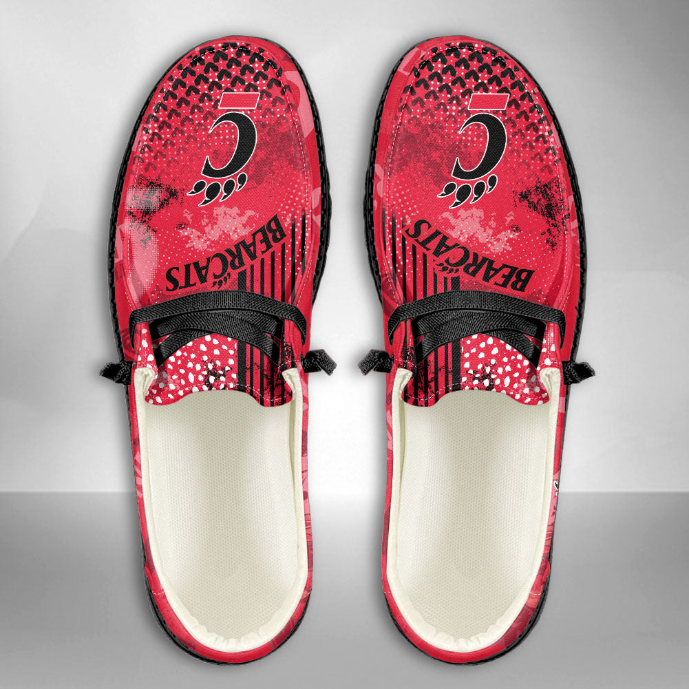 NCAA Cincinnati Bearcats Custom Name Hey Dude Shoes 03 M7
