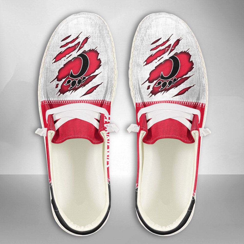 NCAA Cincinnati Bearcats Custom Name Hey Dude Shoes 09 M79