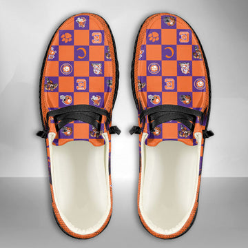 NCAA Clemson Tigers Custom Name Hey Dude Shoes 01 CH1
