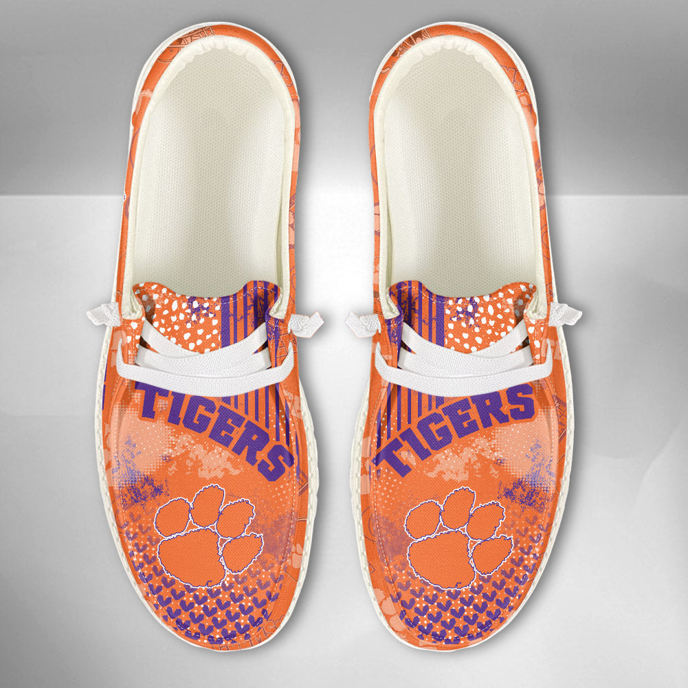 NCAA Clemson Tigers Custom Name Hey Dude Shoes 03 M7