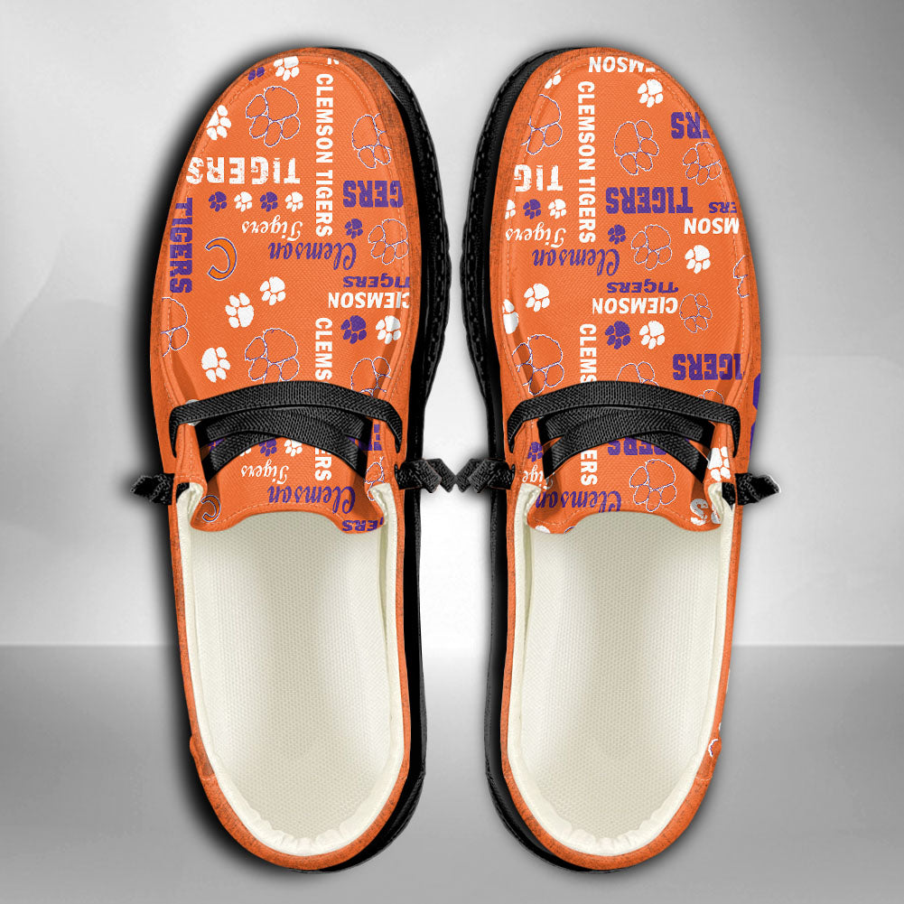 NCAA Clemson Tigers Custom Name Hey Dude Shoes 04 M12