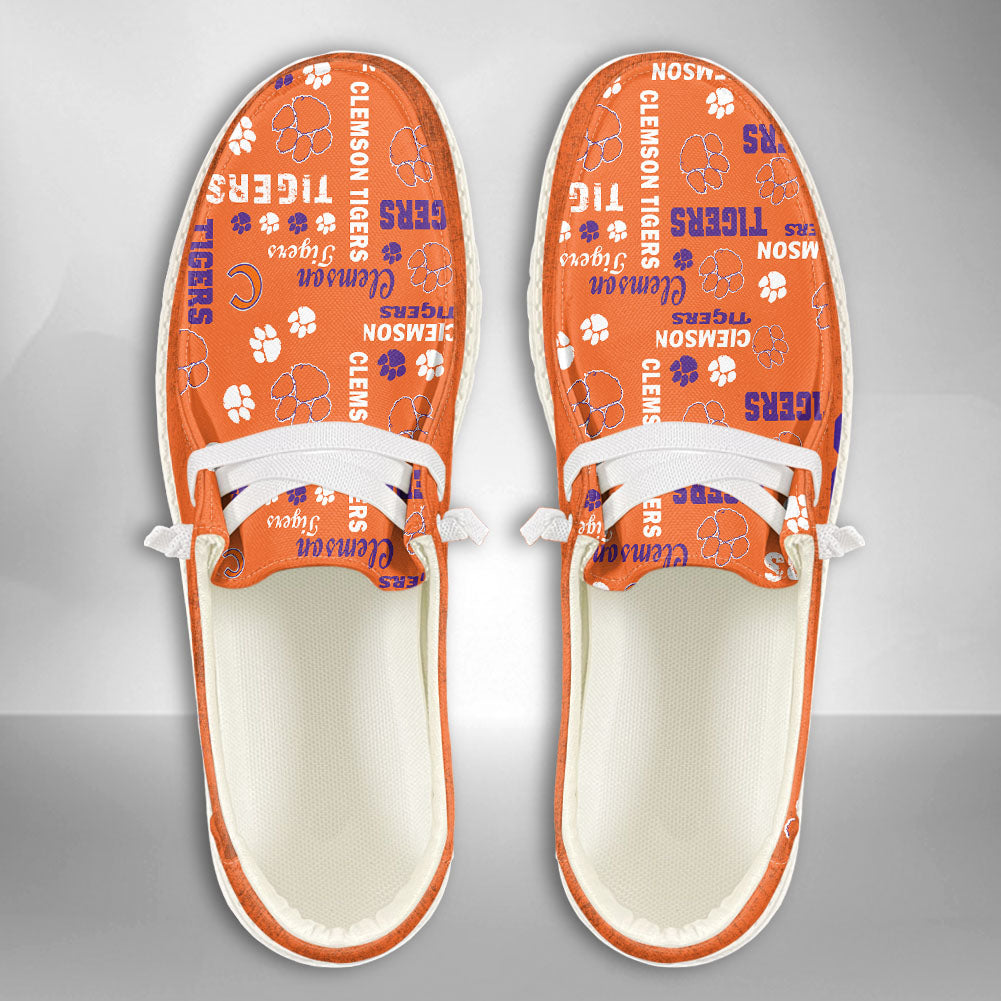 NCAA Clemson Tigers Custom Name Hey Dude Shoes 04 M7