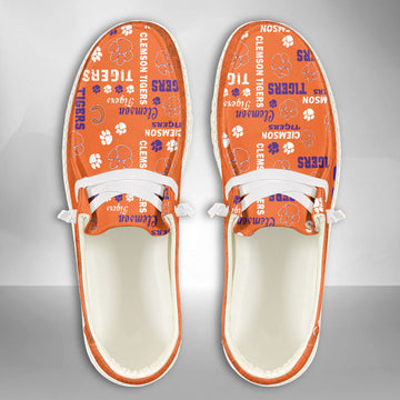 NCAA Clemson Tigers Custom Name Hey Dude Shoes 04 M7