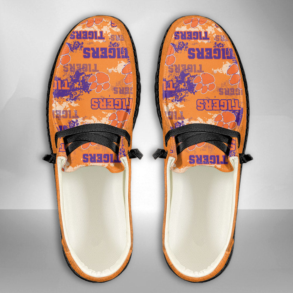 NCAA Clemson Tigers Custom Name Hey Dude Shoes 05 M79