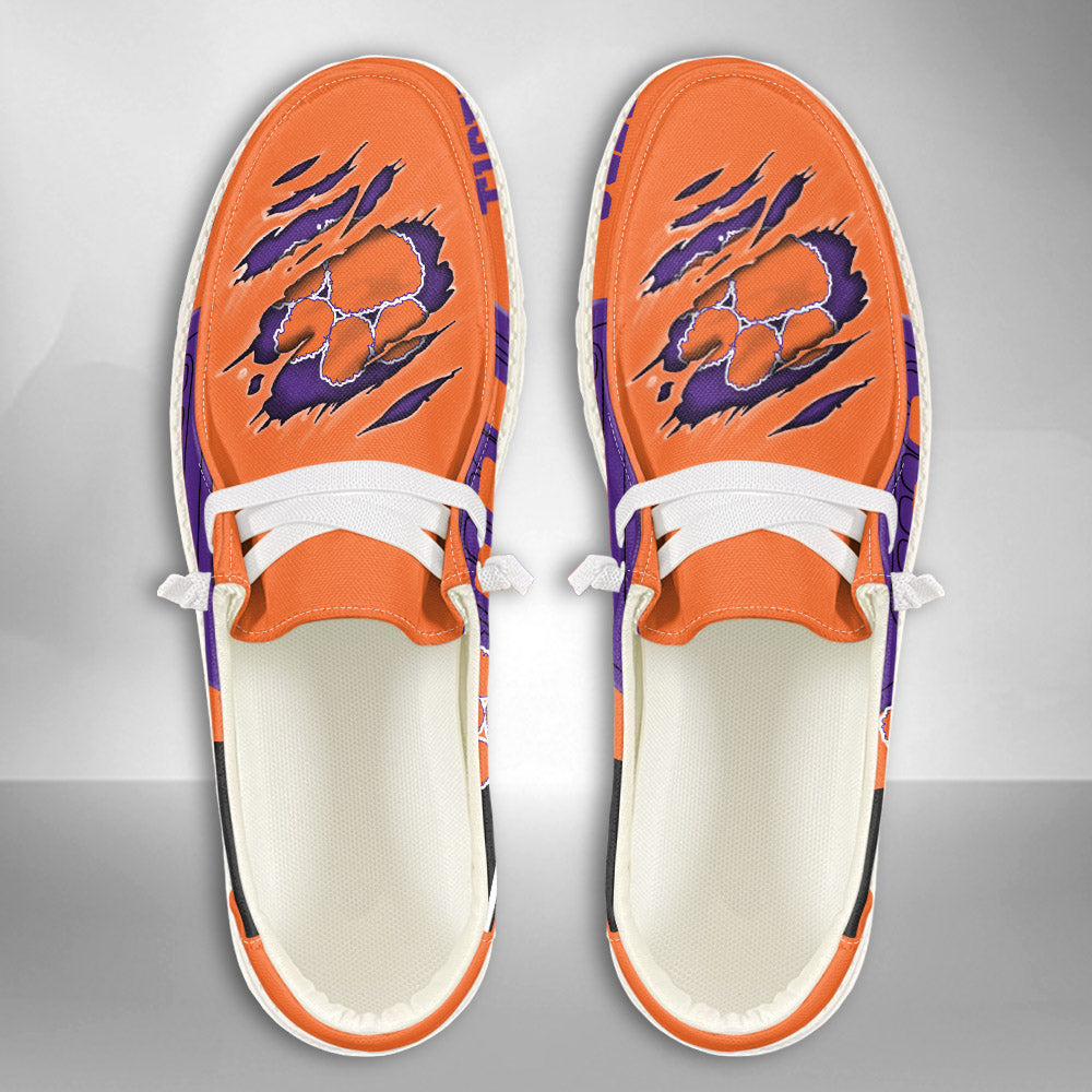 NCAA Clemson Tigers Custom Name Hey Dude Shoes 07 M7