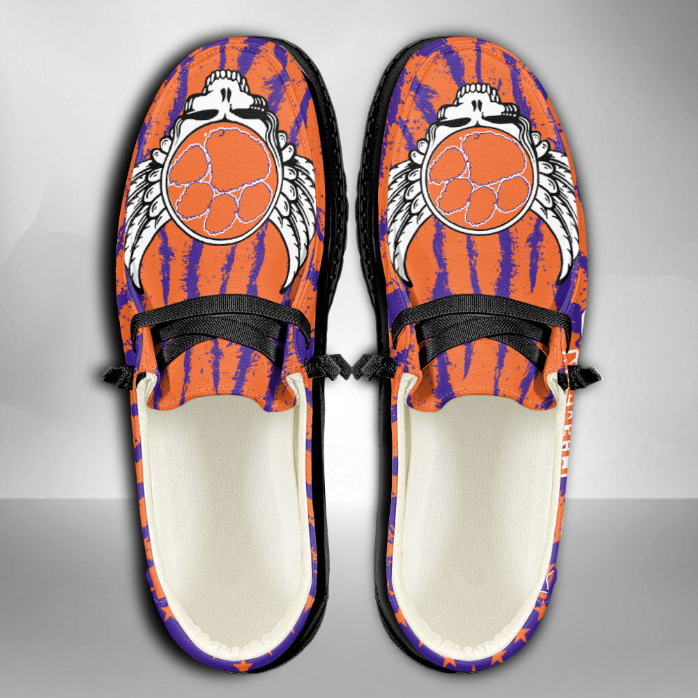 NCAA Clemson Tigers Custom Name Hey Dude Shoes 08 M7