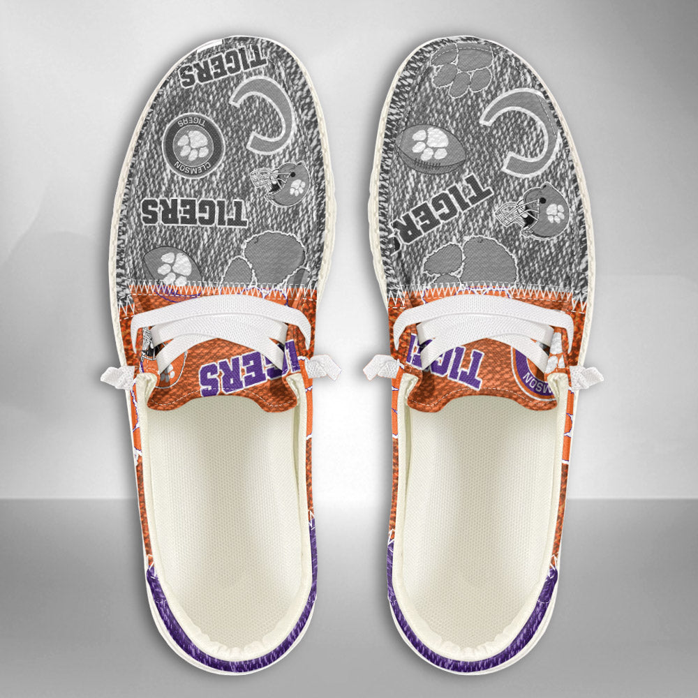 NCAA Clemson Tigers Custom Name Hey Dude Shoes 08 M79