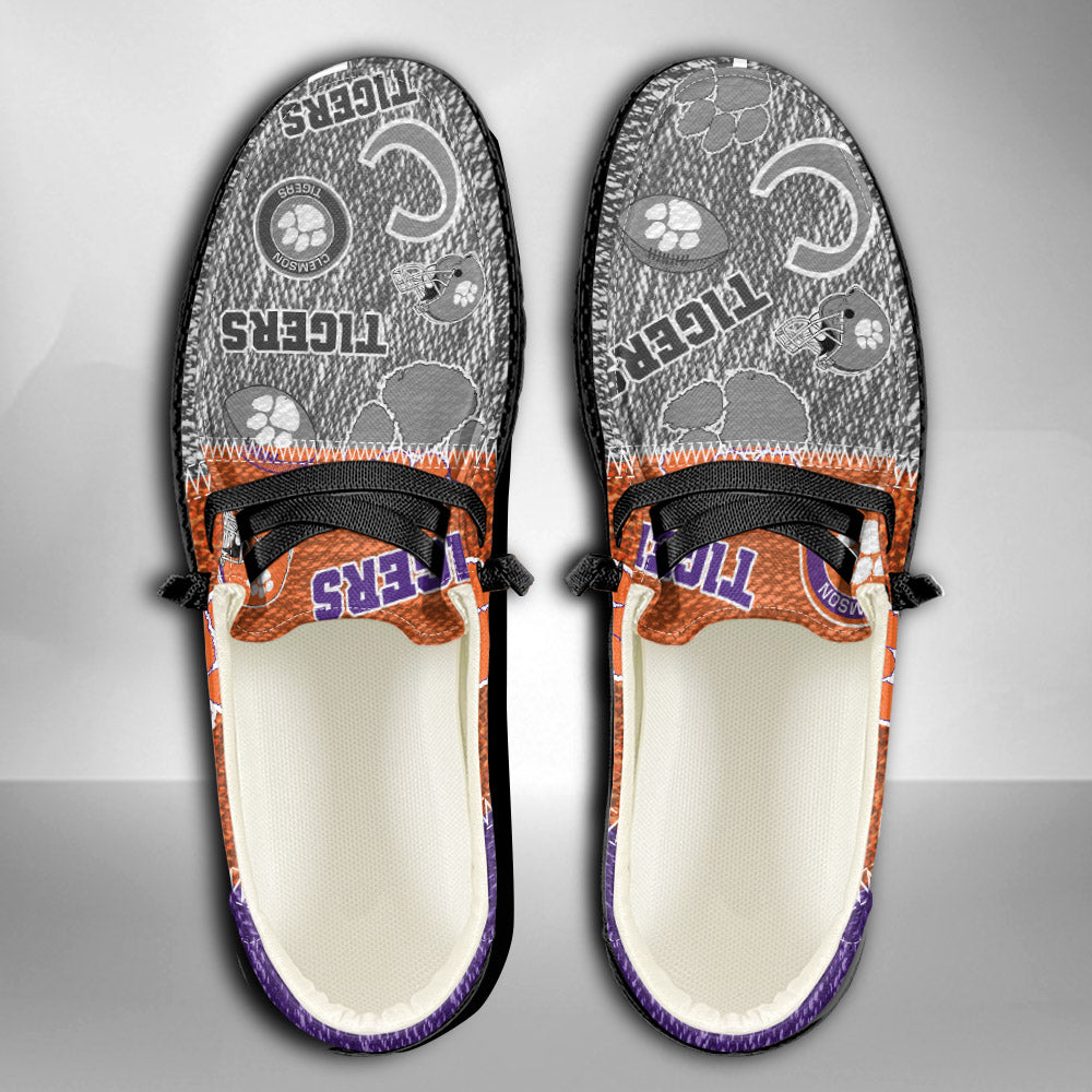 NCAA Clemson Tigers Custom Name Hey Dude Shoes 08 M79