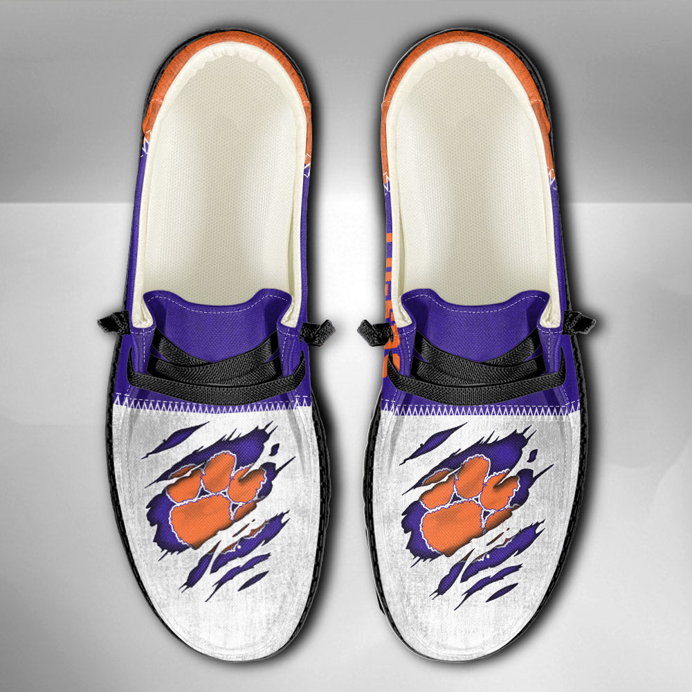 NCAA Clemson Tigers Custom Name Hey Dude Shoes 09 M79