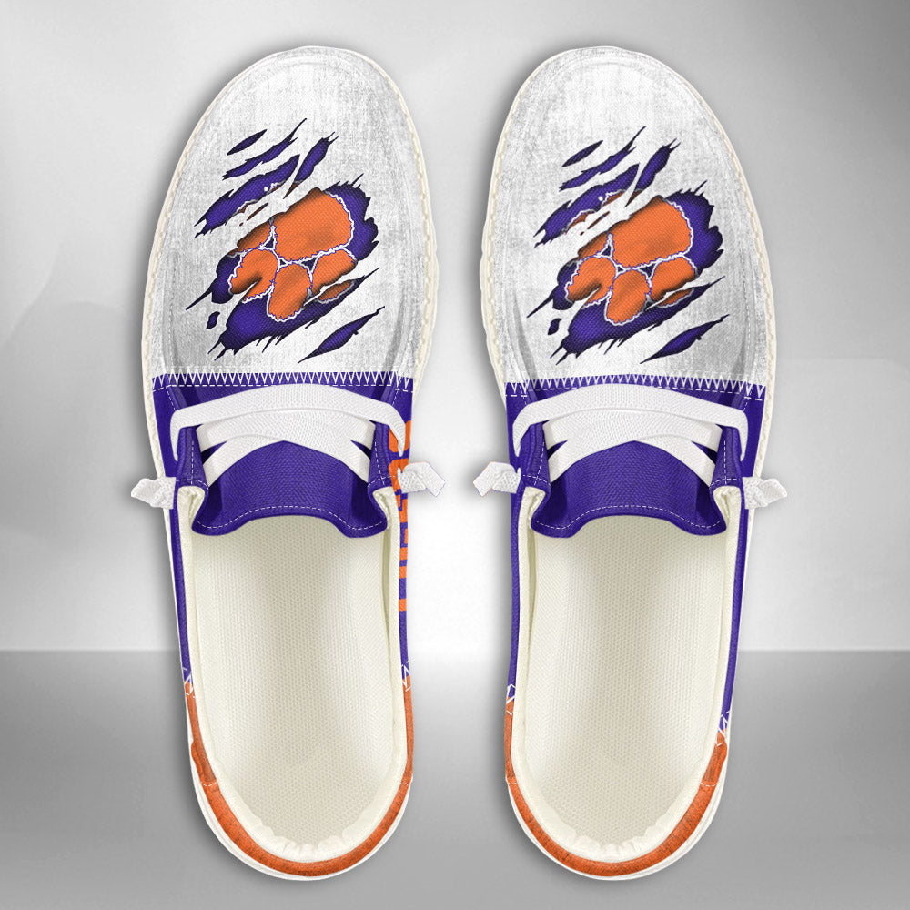 NCAA Clemson Tigers Custom Name Hey Dude Shoes 09 M79