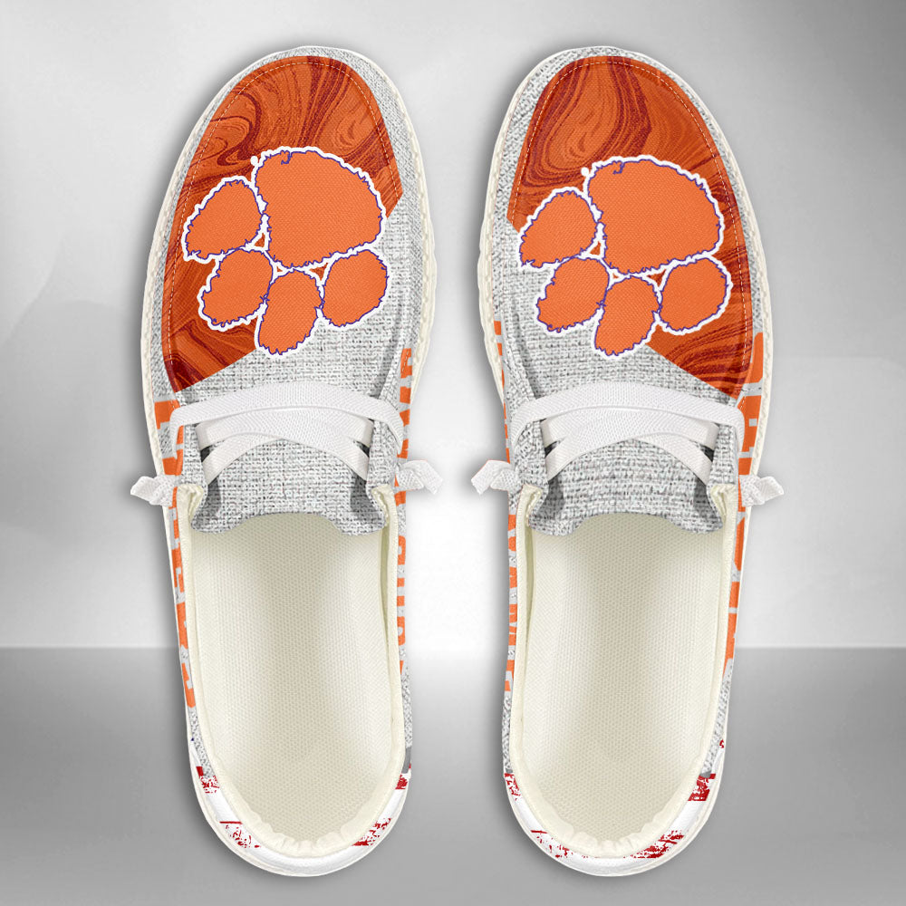 NCAA Clemson Tigers Custom Name Hey Dude Shoes 13 M79