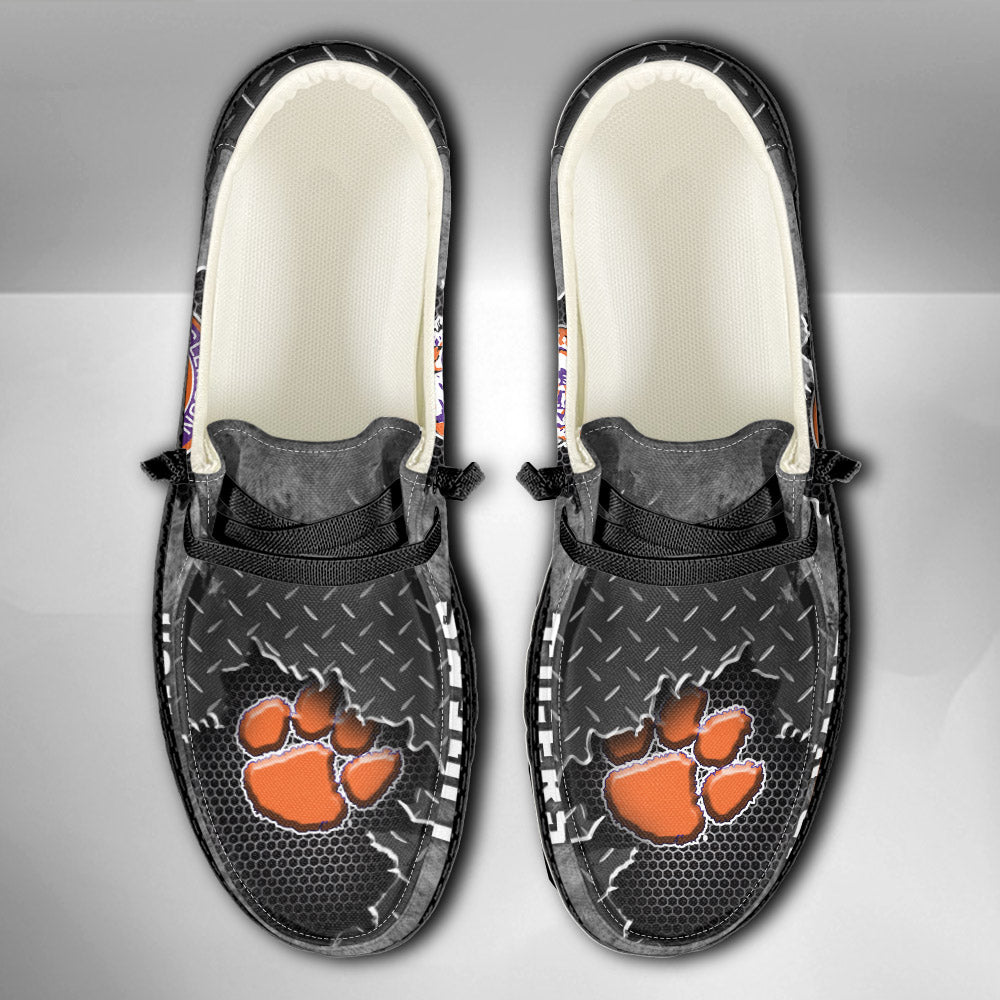 NCAA Clemson Tigers Custom Name Hey Dude Shoes 15 M79