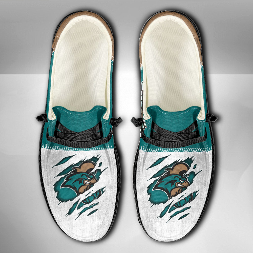 NCAA COASTAL CAROLINA CHANTICLEERS Custom Name Hey Dude Shoes 09 M79