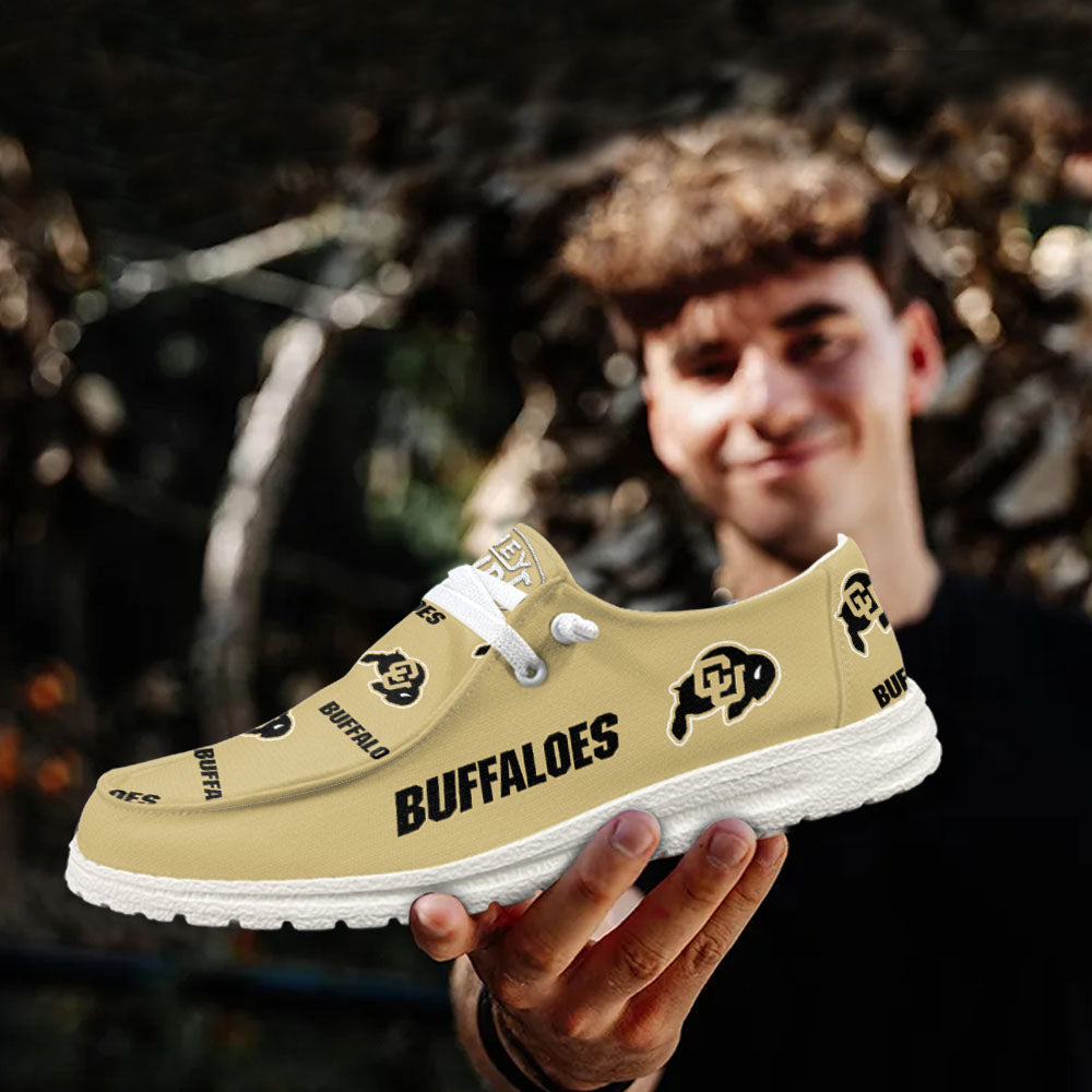 NCAA Colorado Buffaloes - Custom Name Hey Dude Shoes X03