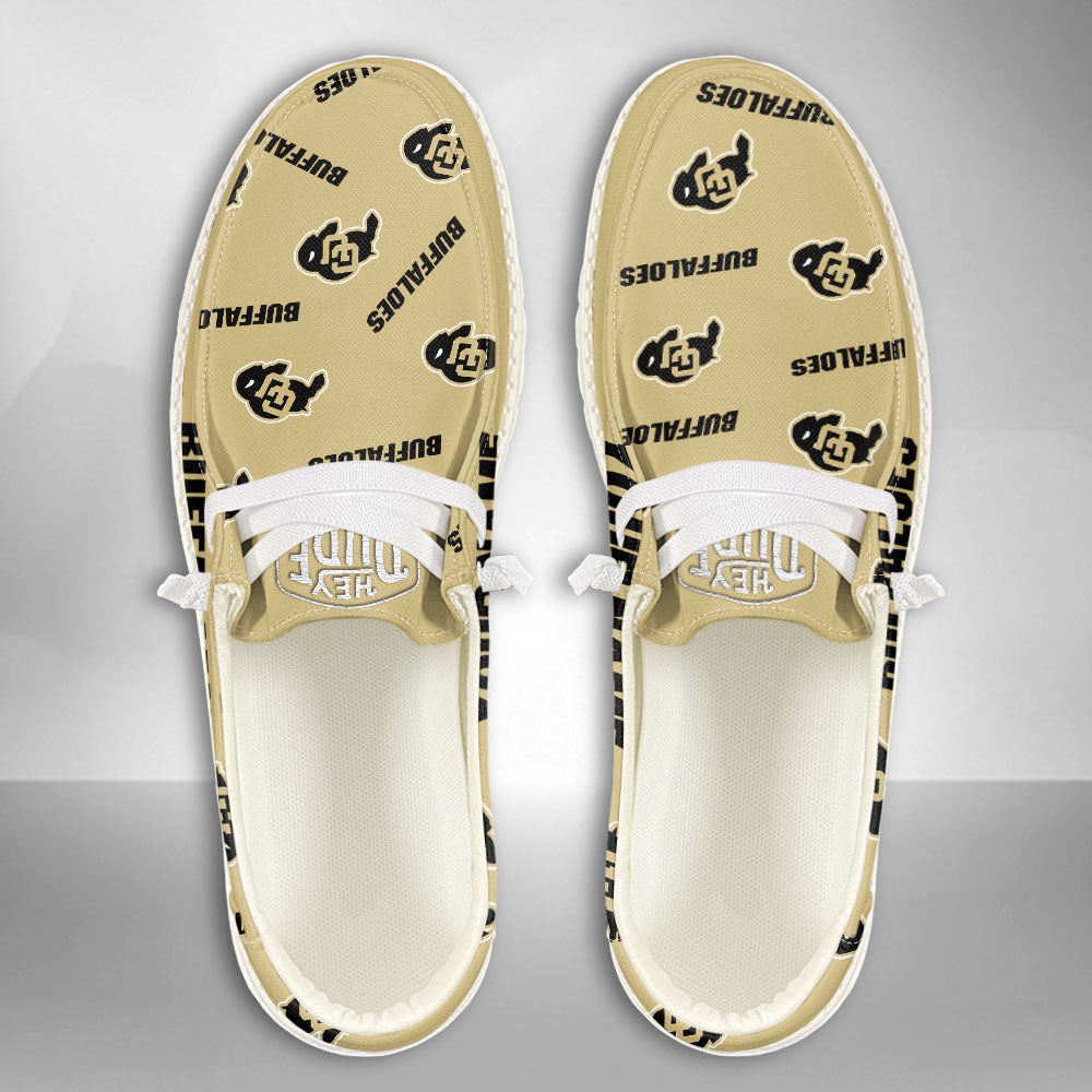 NCAA Colorado Buffaloes - Custom Name Hey Dude Shoes X03