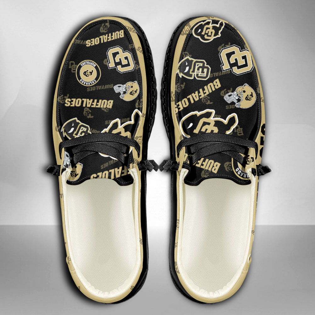 NCAA Colorado Buffaloes Custom Name Hey Dude Shoes 04 M79