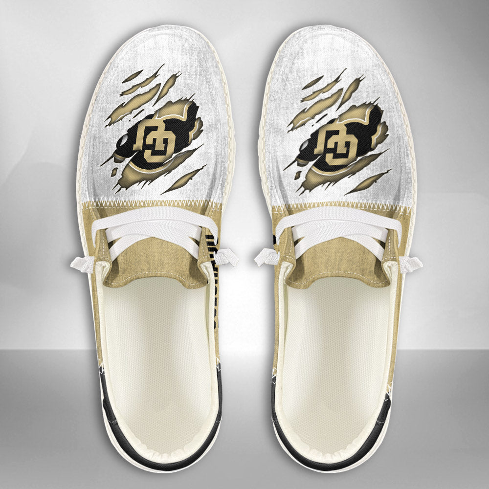NCAA Colorado Buffaloes Custom Name Hey Dude Shoes 09 M79