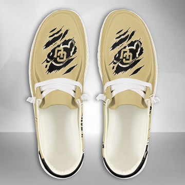 NCAA Colorado Buffaloes Custom Name Hey Dude Shoes 10 M79