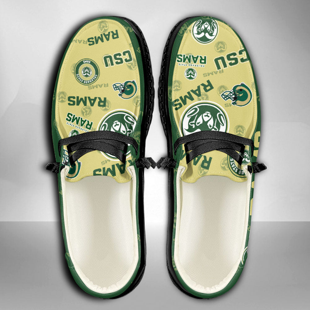 NCAA Colorado State Rams Custom Name Hey Dude Shoes 01 M7