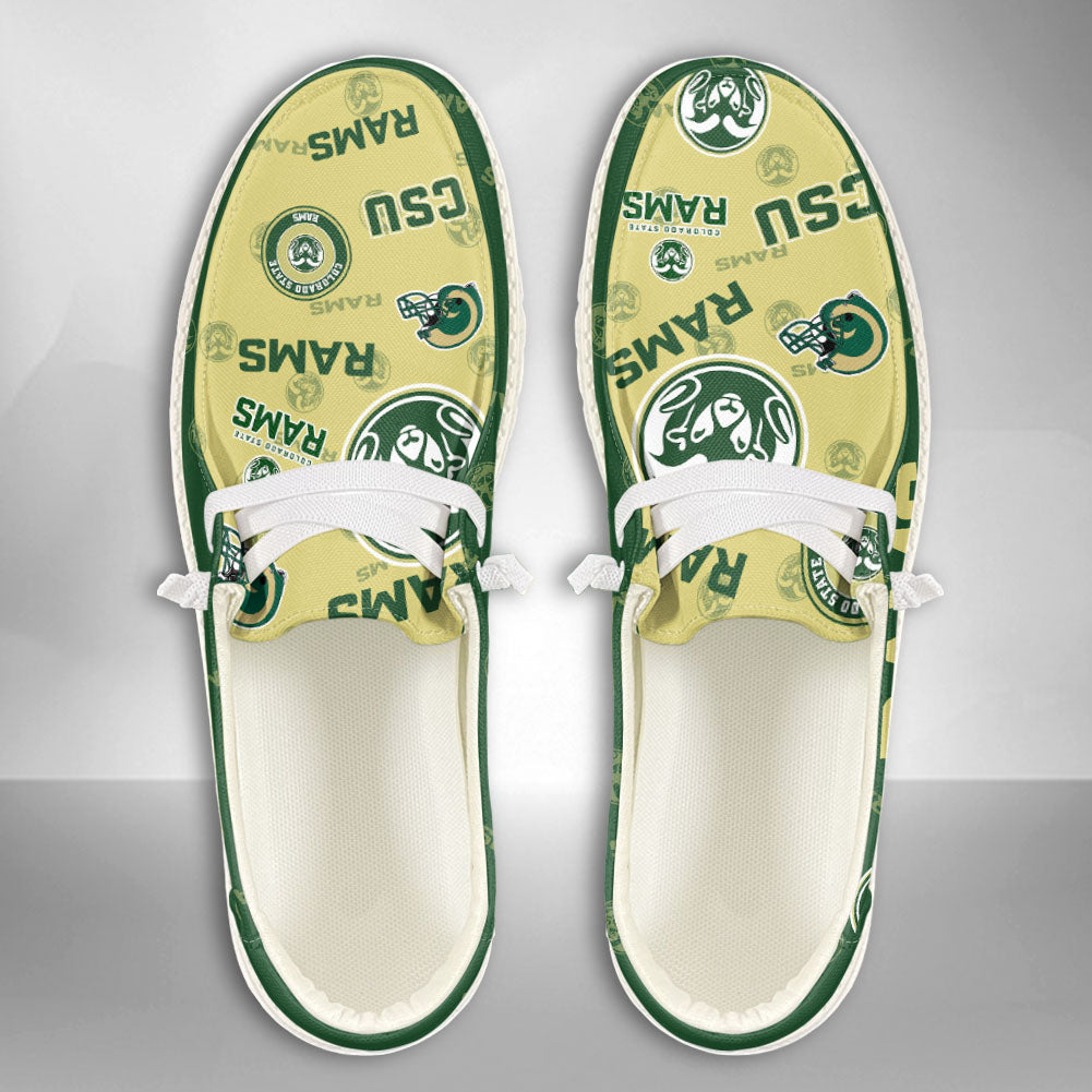 NCAA Colorado State Rams Custom Name Hey Dude Shoes 02 M12