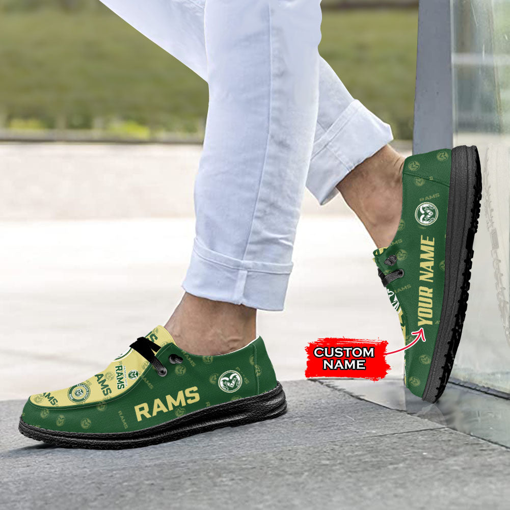 NCAA Colorado State Rams Custom Name Hey Dude Shoes 02 M12