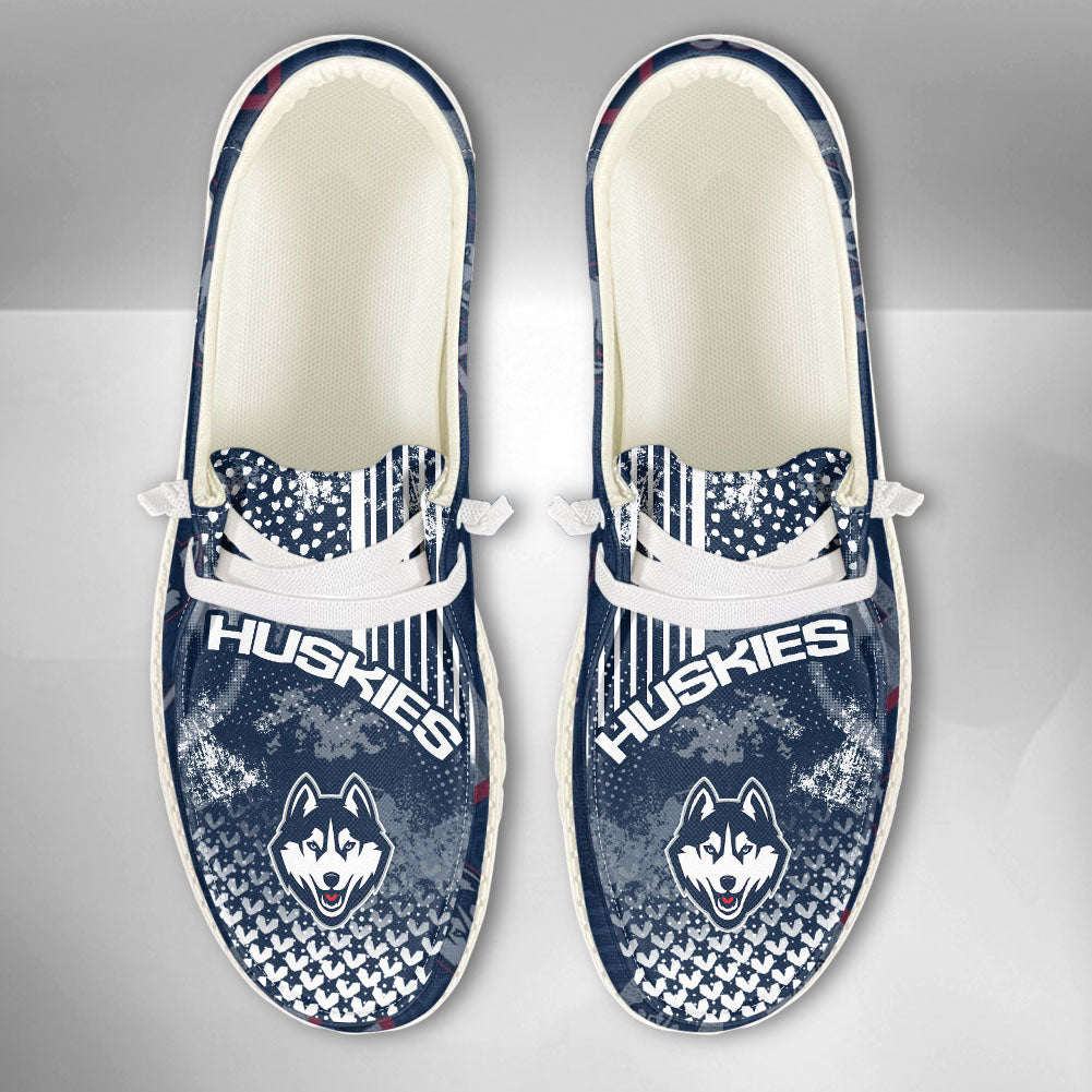 NCAA Connecticut Huskies Custom Name Hey Dude Shoes 03 M7