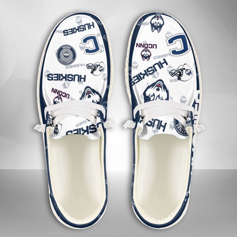 NCAA Connecticut Huskies Custom Name Hey Dude Shoes 04 M79