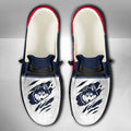 NCAA Connecticut Huskies Custom Name Hey Dude Shoes 09 M79