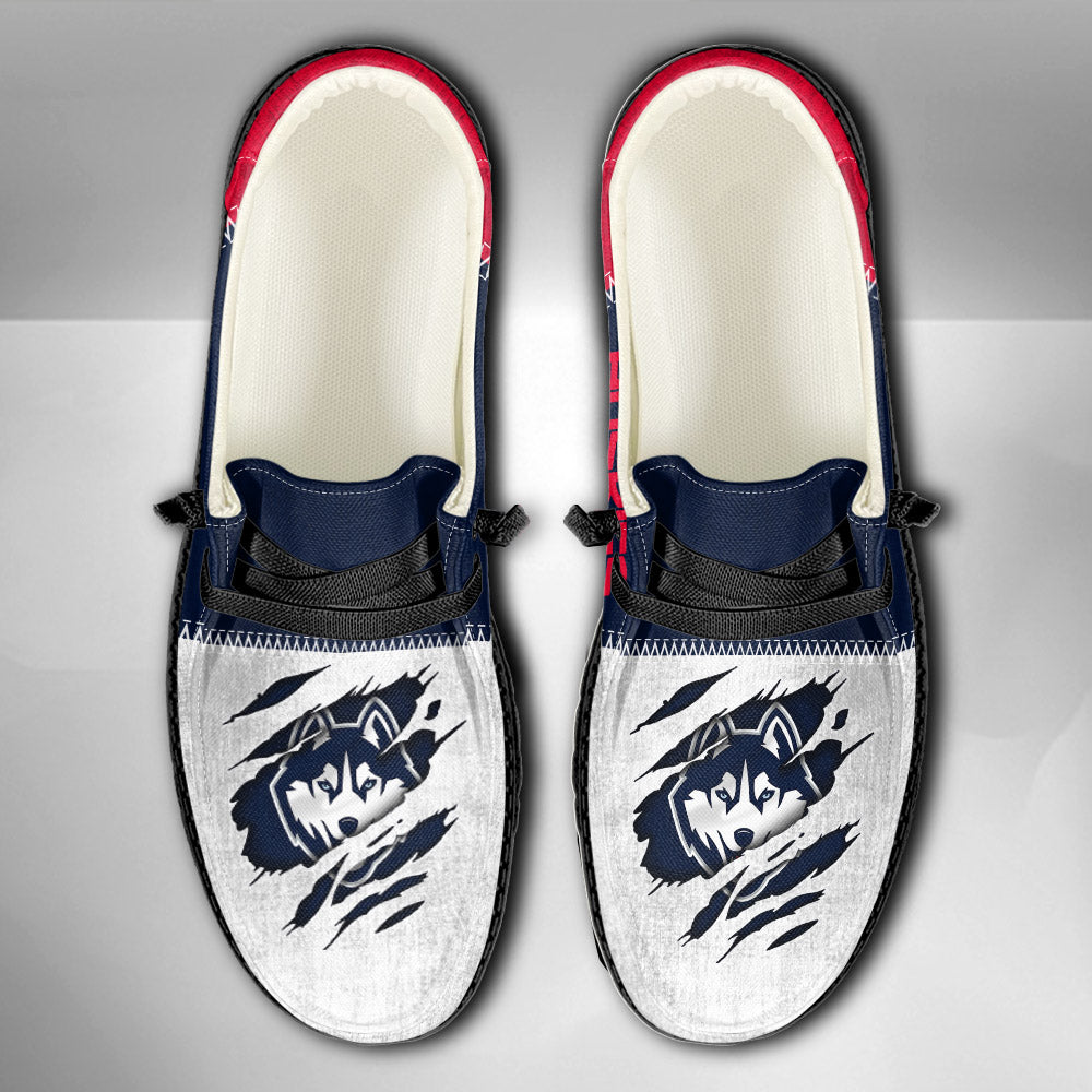 NCAA Connecticut Huskies Custom Name Hey Dude Shoes 09 M79