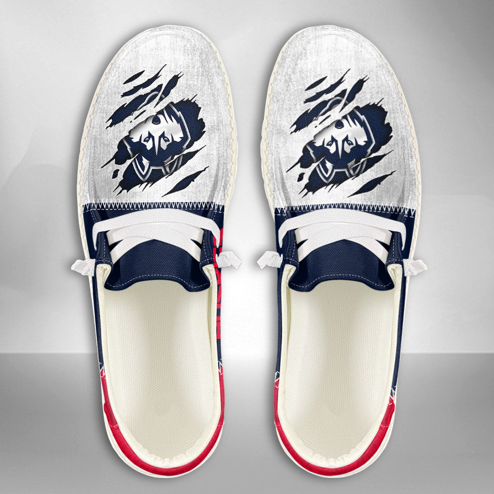 NCAA Connecticut Huskies Custom Name Hey Dude Shoes 09 M79
