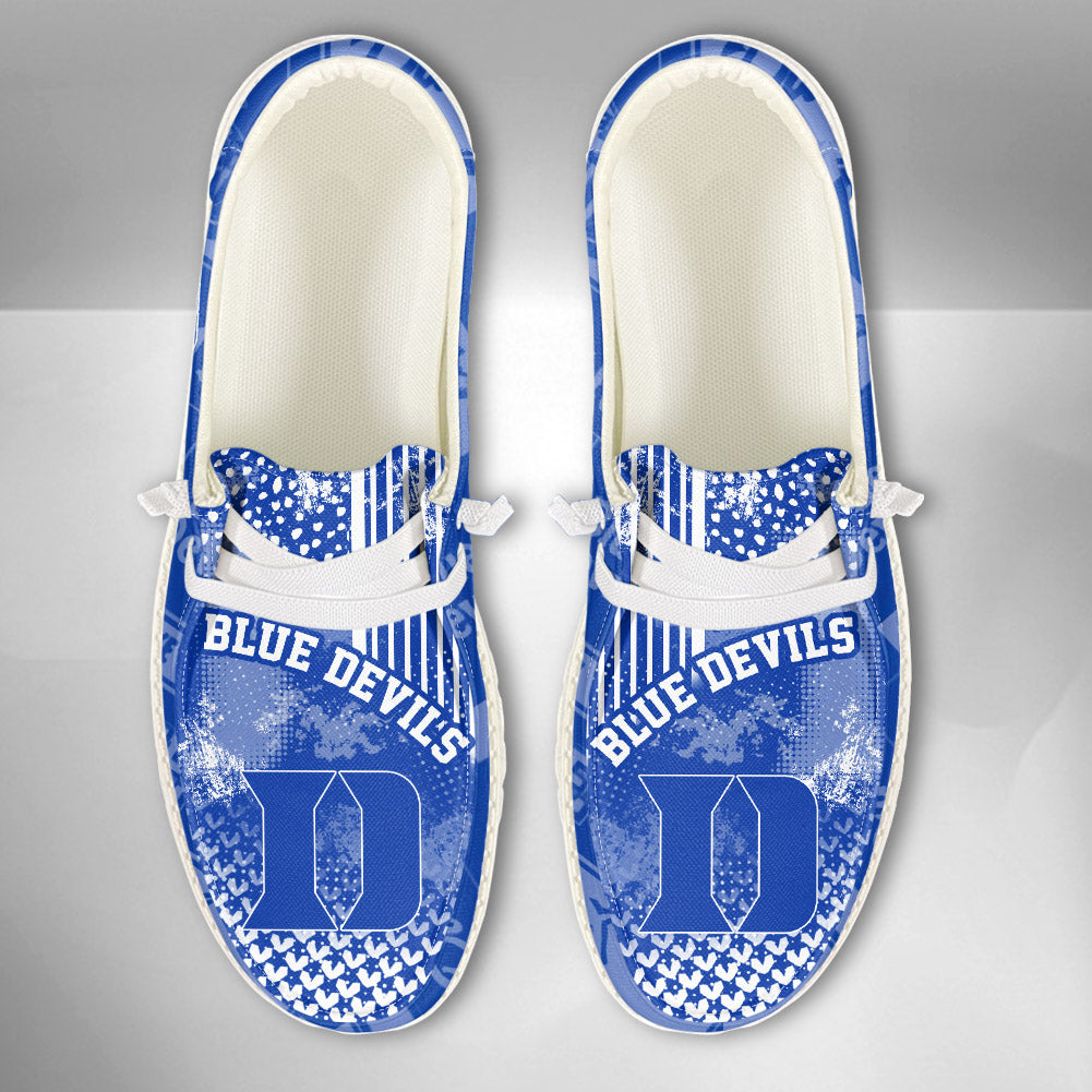 NCAA Duke Blue Devils Custom Name Hey Dude Shoes 03 M7