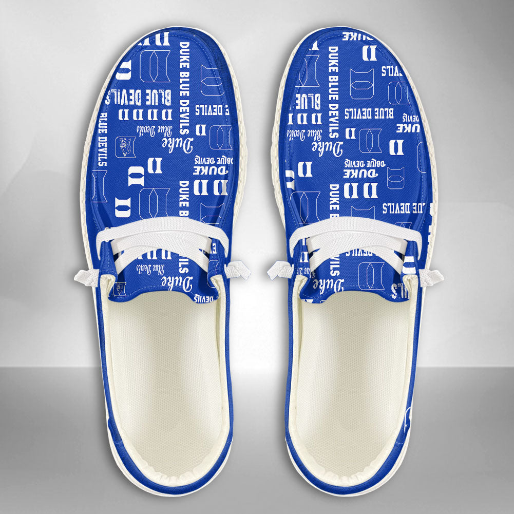 NCAA Duke Blue Devils Custom Name Hey Dude Shoes 04 M12