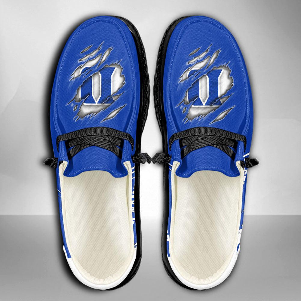 NCAA Duke Blue Devils Custom Name Hey Dude Shoes 06