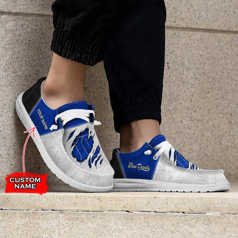 NCAA Duke Blue Devils Custom Name Hey Dude Shoes 09 M79