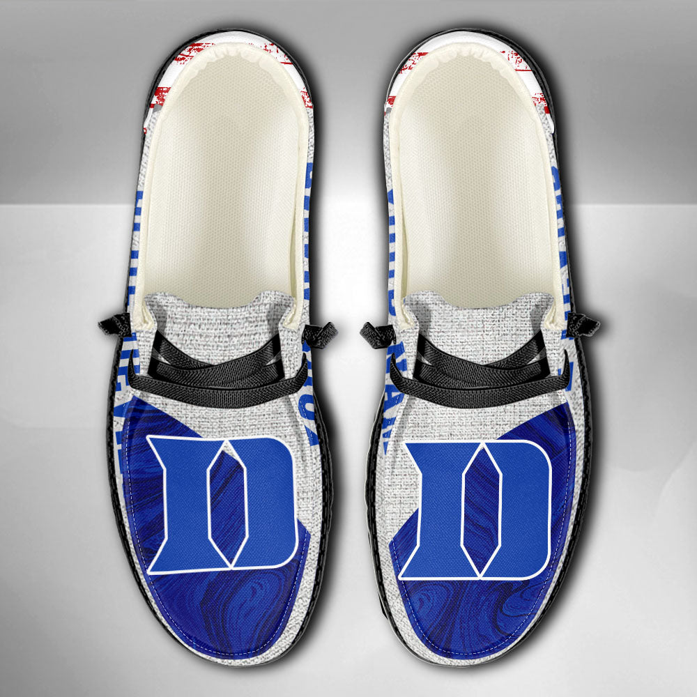 NCAA Duke Blue Devils Custom Name Hey Dude Shoes 13 M79