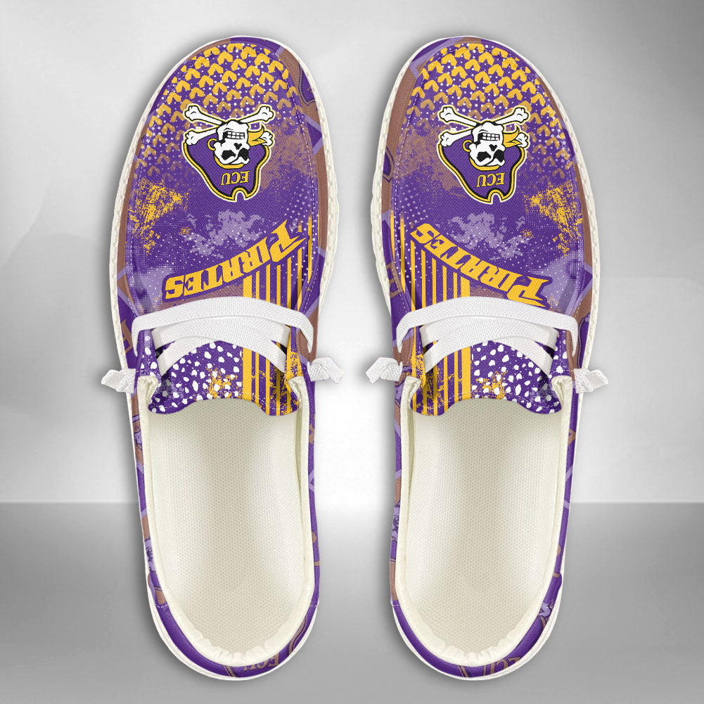 NCAA East Carolina Pirates Custom Name Hey Dude Shoes 03 M7