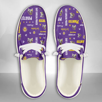 NCAA East Carolina Pirates Custom Name Hey Dude Shoes 04 M12