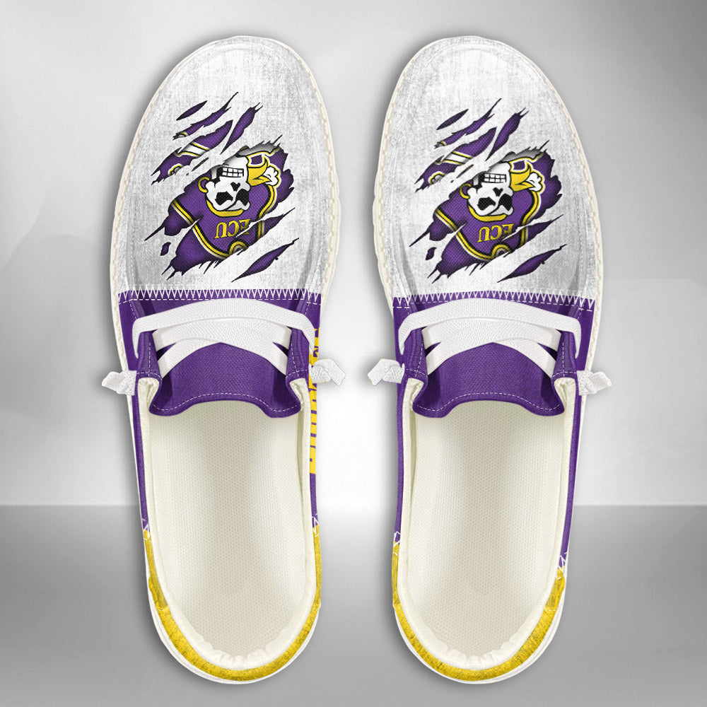 NCAA East Carolina Pirates Custom Name Hey Dude Shoes 09 M79