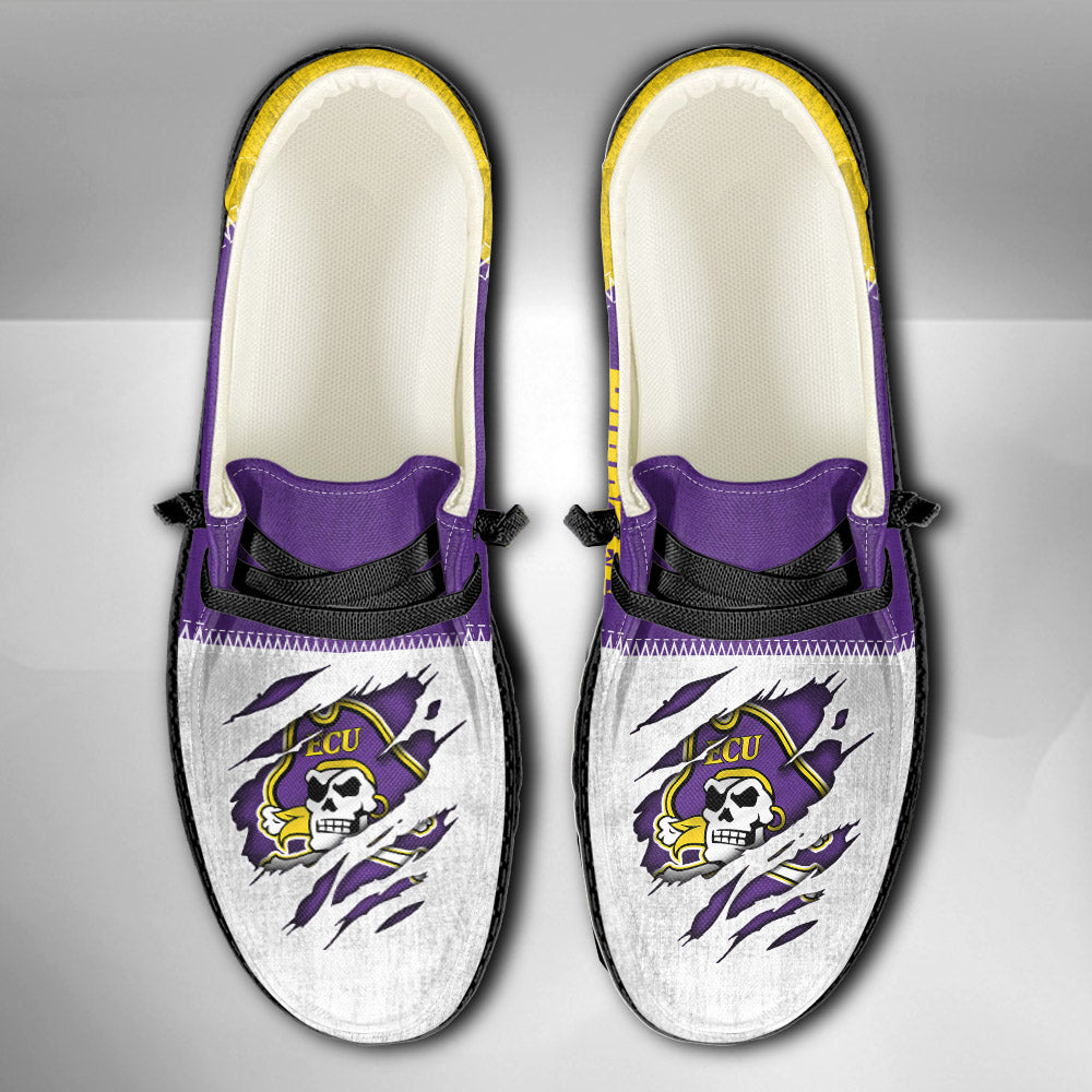 NCAA East Carolina Pirates Custom Name Hey Dude Shoes 09 M79