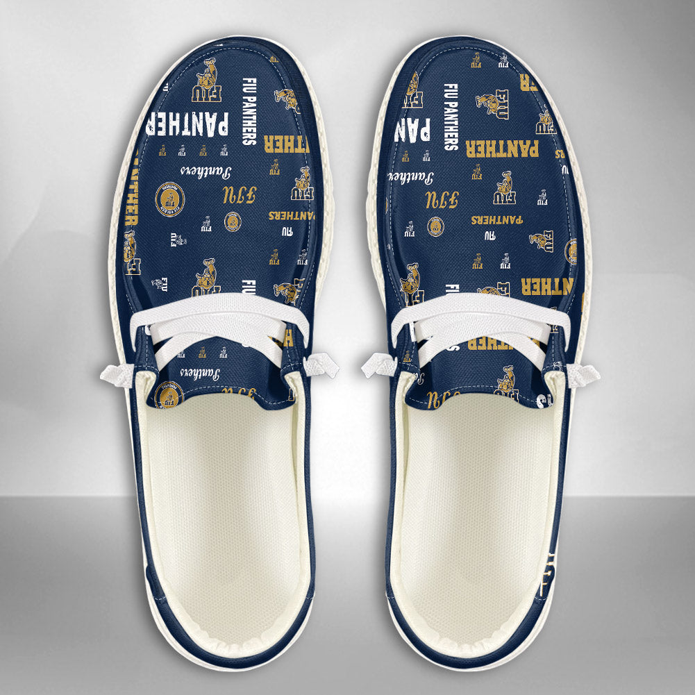NCAA FIU GOLDEN PANTHERS Custom Name Hey Dude Shoes 04 M7