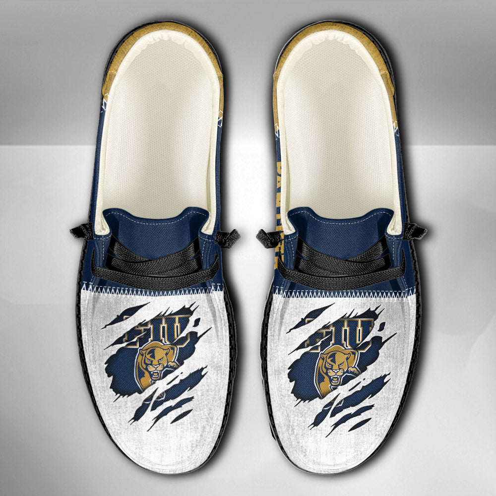 NCAA FIU GOLDEN PANTHERS Custom Name Hey Dude Shoes 09 M79
