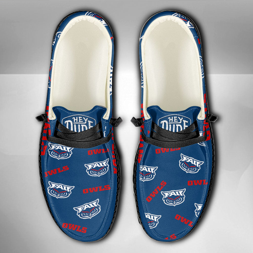 NCAA Florida Atlantic Owls - Custom Name Hey Dude Shoes X03