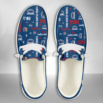 NCAA Florida Atlantic Owls Custom Name Hey Dude Shoes 04 M12