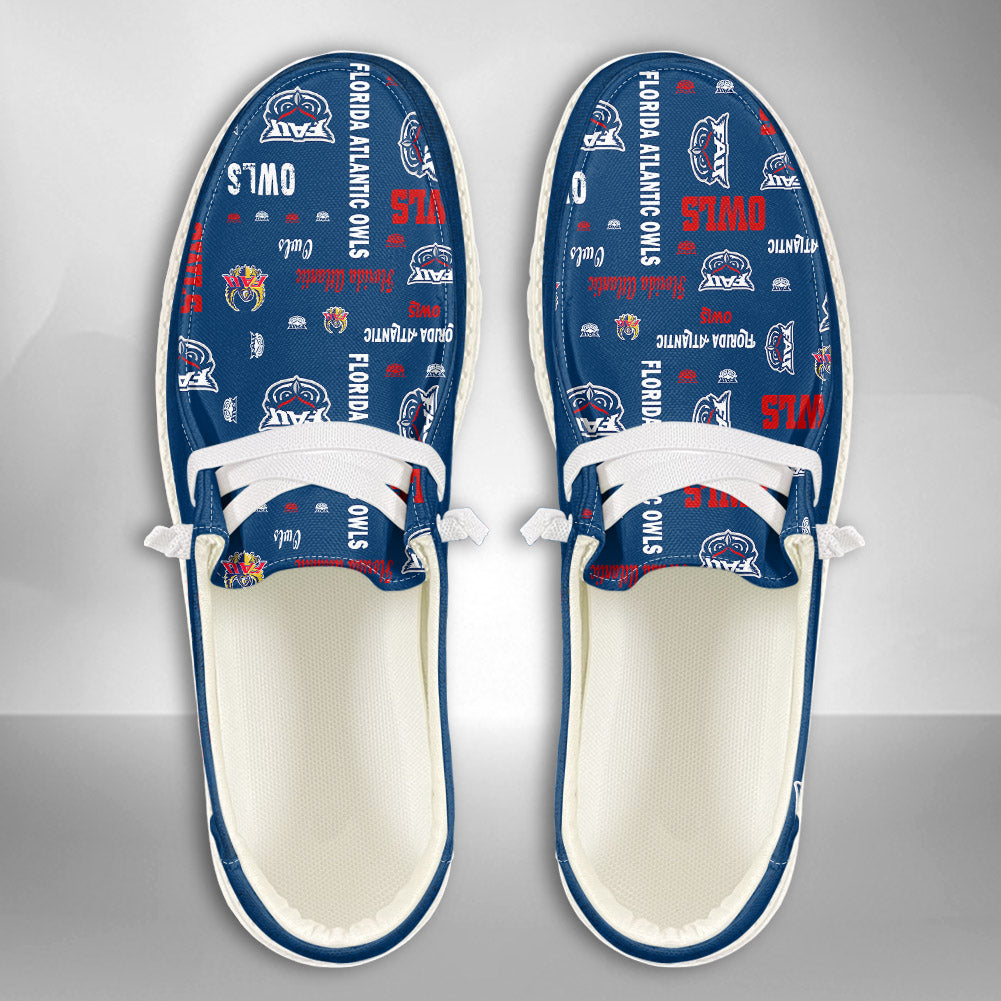 NCAA Florida Atlantic Owls Custom Name Hey Dude Shoes 04 M7