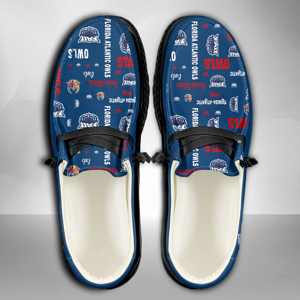 NCAA Florida Atlantic Owls Custom Name Hey Dude Shoes 06 M79