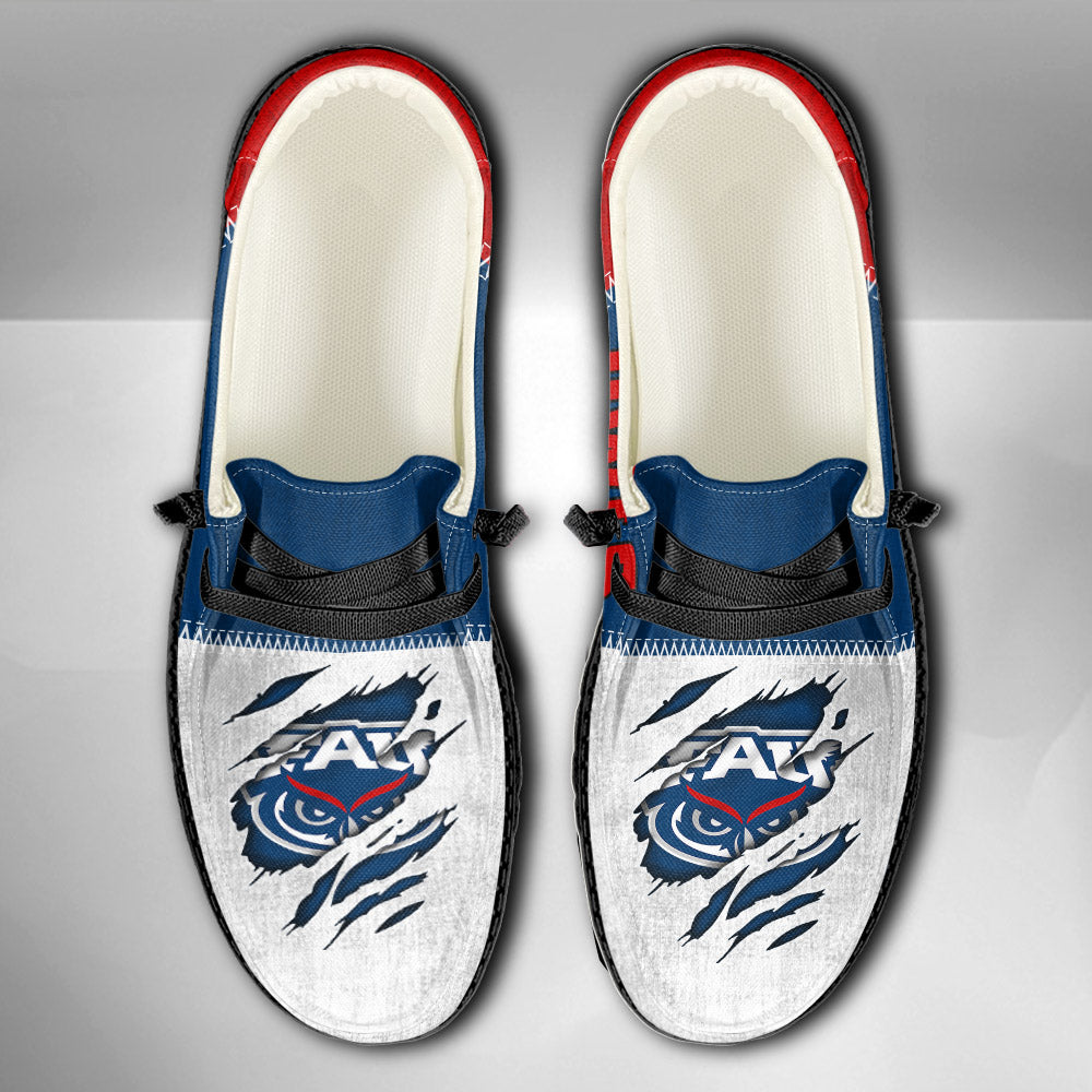 NCAA Florida Atlantic Owls Custom Name Hey Dude Shoes 09 M79