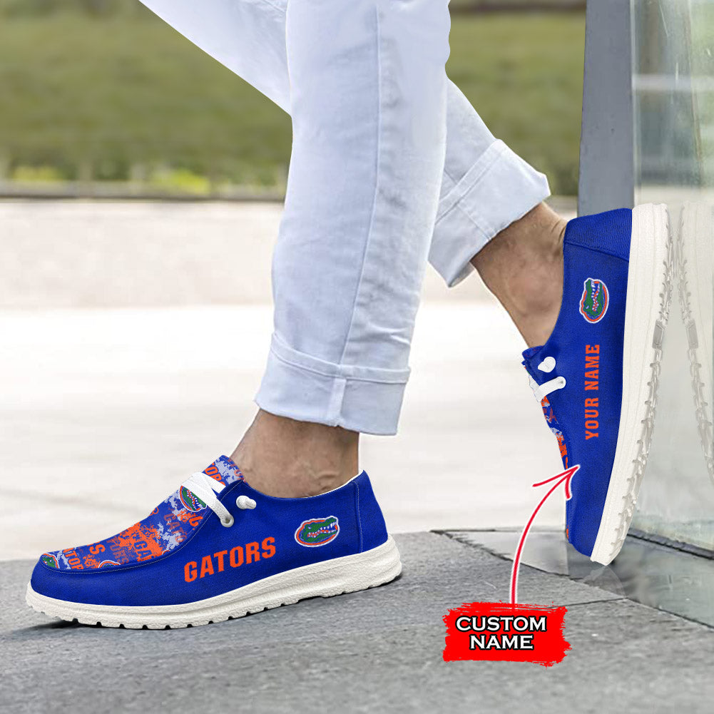 NCAA Florida Gators Custom Name Hey Dude Shoes 05 M22