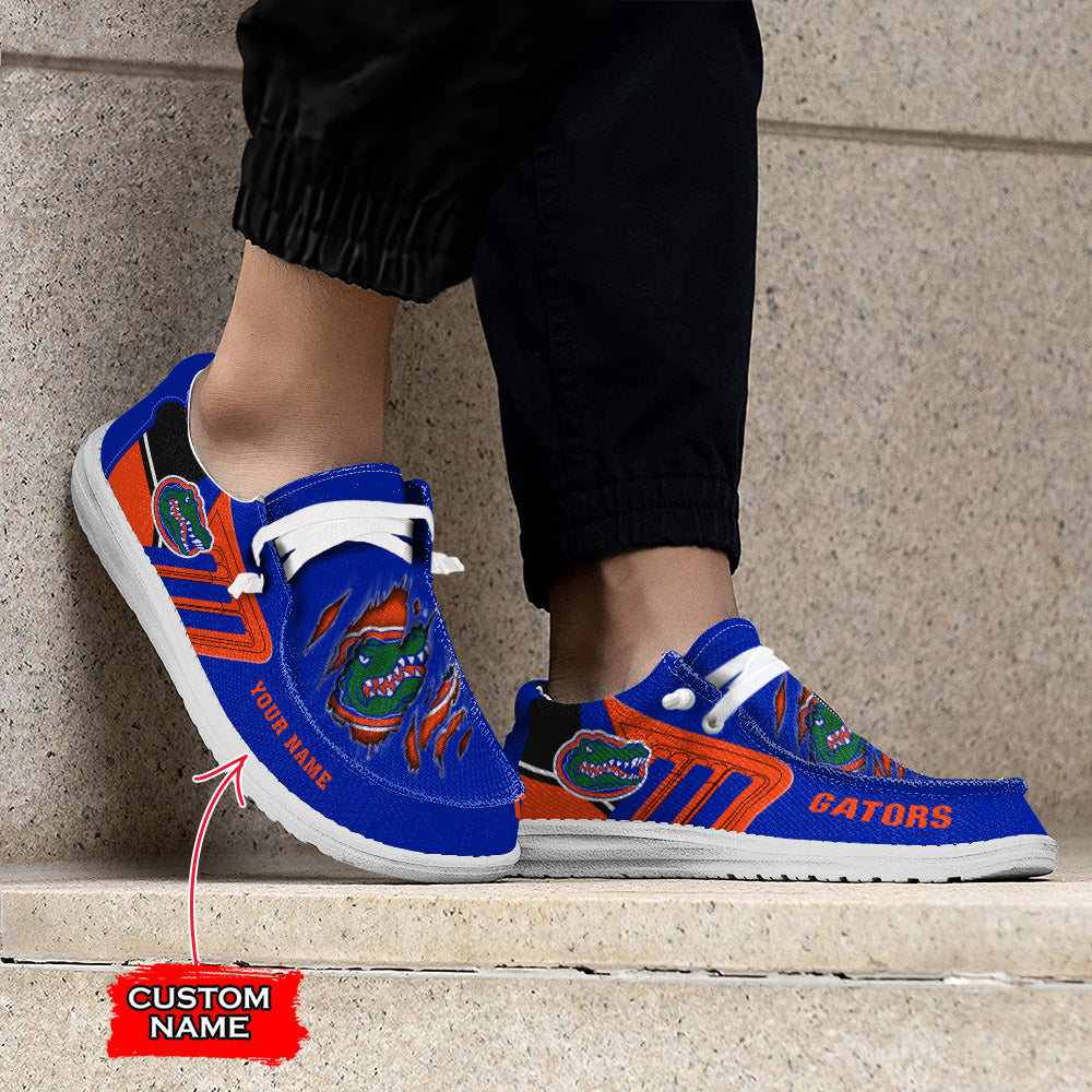 NCAA Florida Gators Custom Name Hey Dude Shoes 07 M7