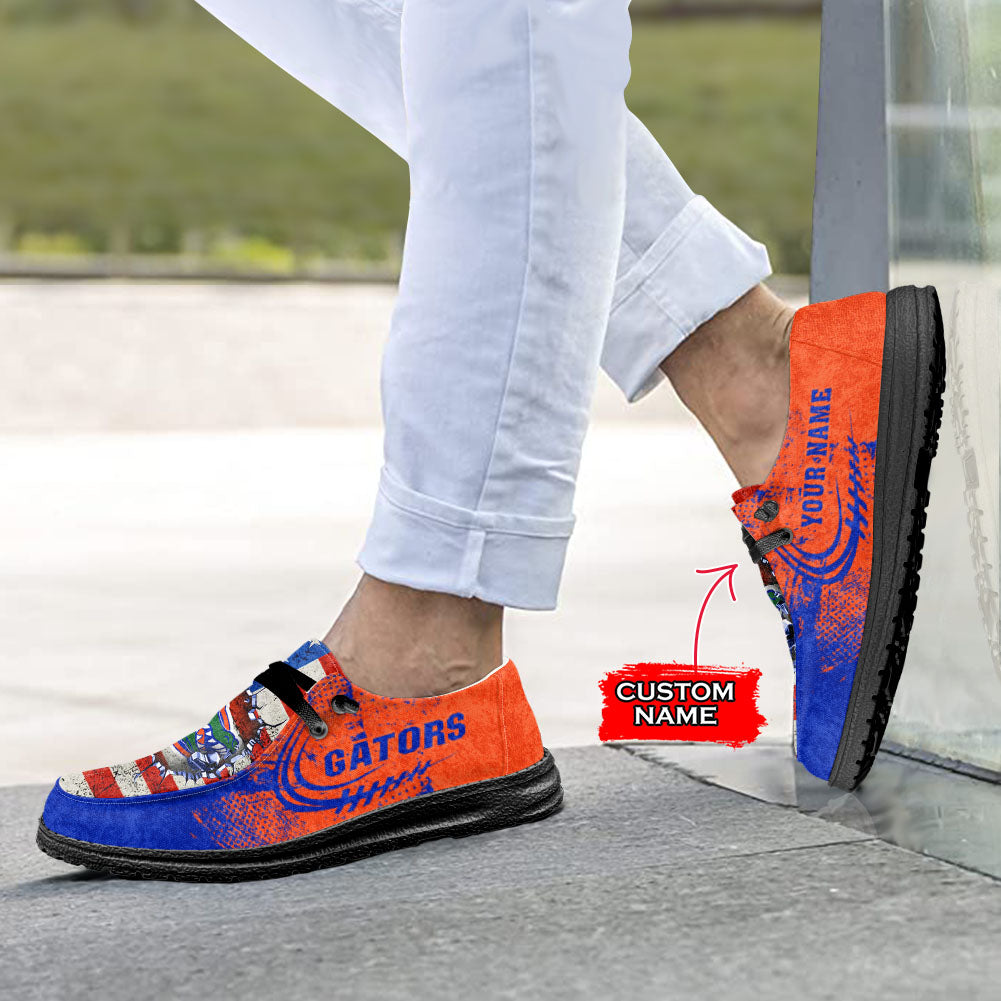 NCAA Florida Gators Custom Name Hey Dude Shoes 07 M79